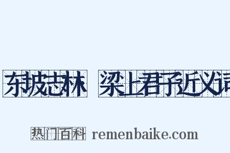 东坡志林·梁上君子近义词是什么意思的图片